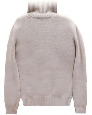 Alpha Studio Turtleneck ribbed-knit sweater - Gris