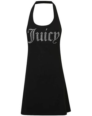 Juicy Couture Mini Halter Logo Detail Dress - Black