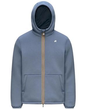 K-Way Jack St Warm Reversible Hooded Jacket - Blue