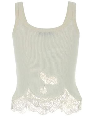 Ermanno Scervino Lace Tank Top - White