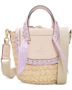 CUBA LAB Borsa Tote Habanera Con Bordo A Righe - Rosa