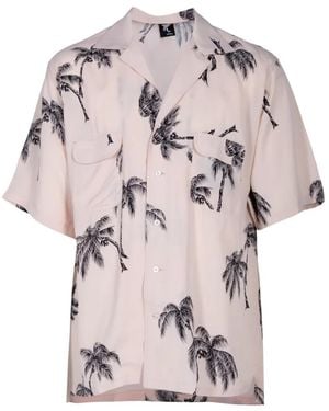 Doppiaa Palm Tree-Print Shirt - Pink