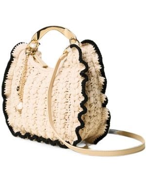 Twinset Crochet Croissant Bag - Metallic