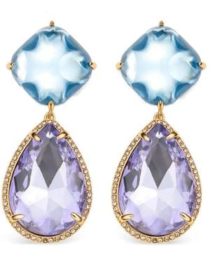 Kurt Geiger Belgravia Teardrop Embellished Earrings - Blue