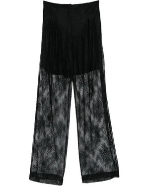 Alberta Ferretti Lace Pants - Black