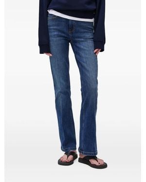 Benetton Faded-Effect Flared Jeans - Blue