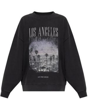 Anine Bing Miles Sweatshirt Los Angeles - Black