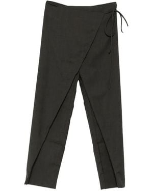 St. Agni Wrap Rouleau Pants - Black
