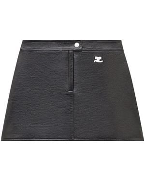 スカート Courreges Black Belted Vinyl Mini Skirt Vinyl miniskirt in black - Courreges | Mytheresa