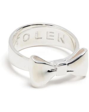 Stolen Girlfriends Club Bow Sterling- Ring - White
