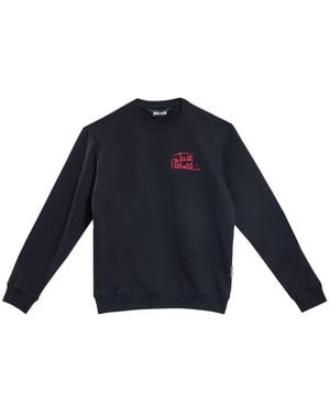 Just Cavalli Logo-Embroidered Sweatshirt - Blue