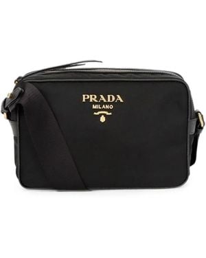 Prada Borsa A Spalla Con Logo - Nero