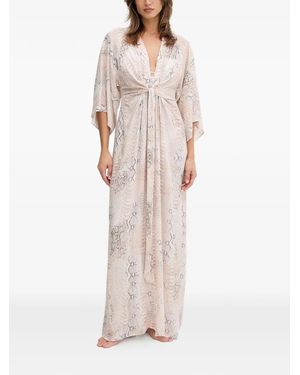 Melissa Odabash Wisdom Printed Maxi Dress - Natural