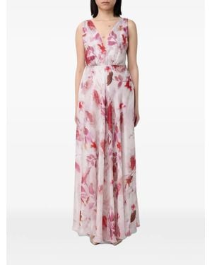 Hanita Floral-Print V-Neck Maxi Dress - Pink