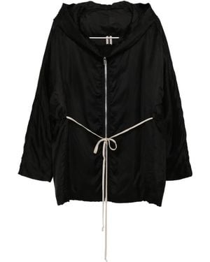 Rick Owens Drawstring-Hem Jacket - Black