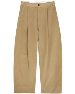 Studio Nicholson Sorte Pleated Wide-Leg Trousers - Natural