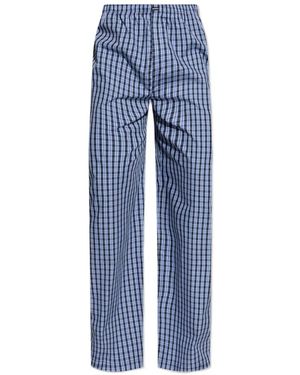 Vetements Check-Pattern Trousers - Blue