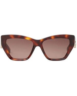 Karl Lagerfeld Lunettes De Soleil À Découpe Signature - Marron