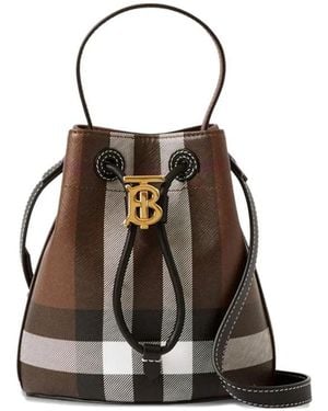 Burberry Tb バケットバッグ ミニ - ホワイト