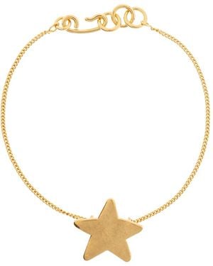 Jil Sander Star-Pendant Curb-Chain Bracelets - Metallic