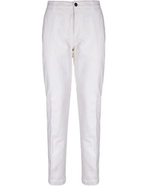 Eleventy Button-Fastening Corduroy Trousers - White