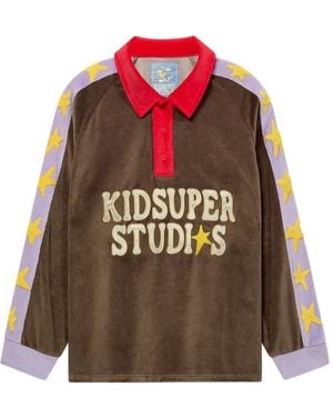 Kidsuper Pull Stars Rugby En Velours - Red