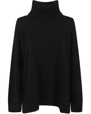 Alberta Ferretti Jersey con cuello vuelto - Negro