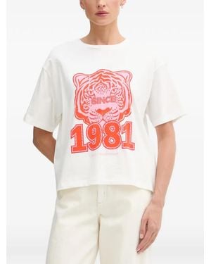 Lola Casademunt Tiger-Print T-Shirt - White