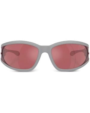 DIESEL Wrap-Around Geometric-Frame Sunglasses - Pink