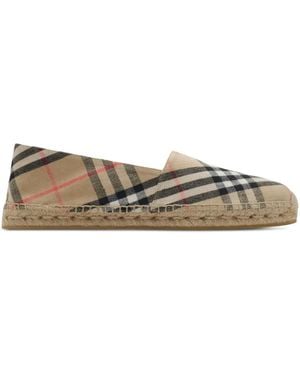 Burberry Überprüfen Sie Mews Sand Check Espadrilles - Braun
