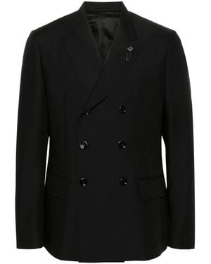 Lardini Double-Breasted Blazer - Black