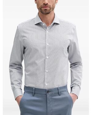 BOSS Pinstripe Long-Sleeve Shirt - Gray