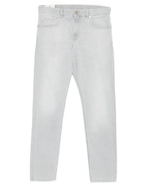 Eleventy Vaqueros con efecto desgastado - Blanco