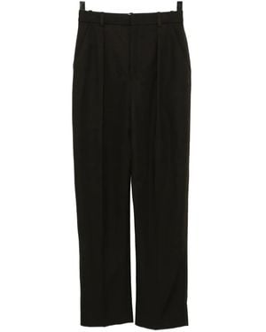 Lemaire Pleated Straight-Leg Pants - Black