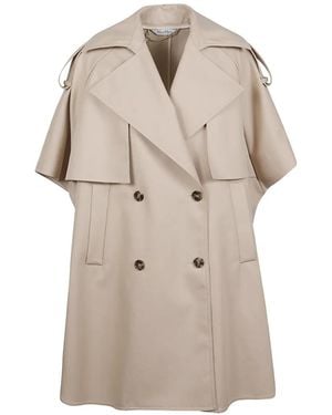 Max Mara Double-Breasted Coat - Natural