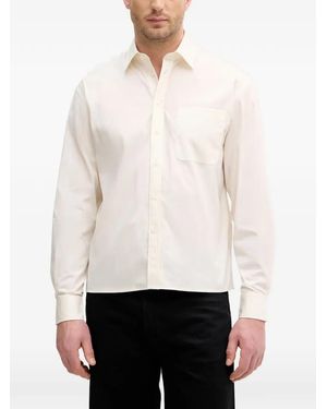 Sisley Chest-Pocket Button-Up Shirt - White