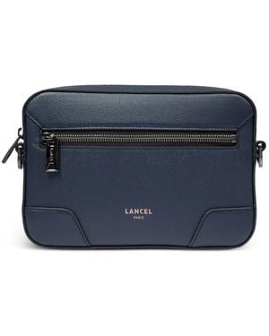 Lancel Bolso Messenger De Piel Con Sello Del Logo - Azul