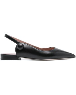 Malone Souliers Leather Slingback Court Shoes - Black