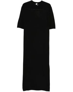 TOTEME Merino Knit T-Shirt Dress Petite - Black