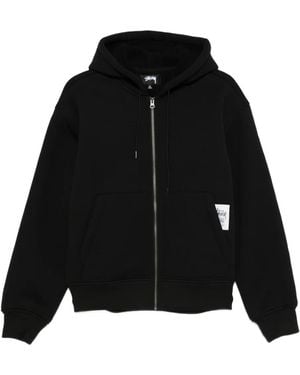 Stussy Zip-Up Hooded Jacket - Black