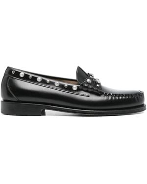 G.H. Bass & Co. Studded-Detail Leather Loafers - Black