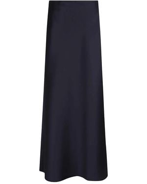 Alberta Ferretti Satin Maxi Dress - Blue