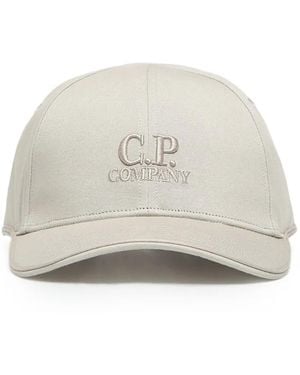 C.P. Company Gabardine Contrast Cap - White