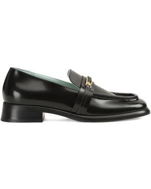 Sergio Rossi 25Mm Bitt Leather Loafers - Black