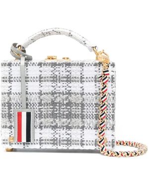 Thom Browne Tweed-Tasche - Weiß