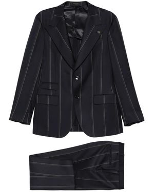 Gabriele Pasini Single-Breasted Pinstripe Suit - Black