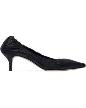 Bernardo 1946 Manu Ruched Leather Court Shoes - Blue
