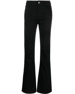 Emporio Armani Flared Denim Cotton Jeans - Black