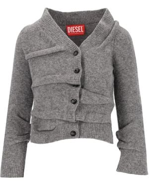 DIESEL Cropped Cardigan - Gray