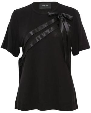 Simone Rocha Bow Sash Short-Sleeves T-Shirt - Black